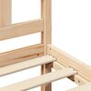vidaXL Bedframe met hoofdbord massief hout 160x200 cm