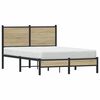 vidaXL Bedframe zonder matras metaal sonoma eikenkleurig 120x200 cm