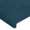 vidaXL Hoofdborden 2 st 100x5x78/88 cm fluweel donkerblauw