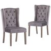 vidaXL Eetkamerstoelen 2 st fluweel grijs