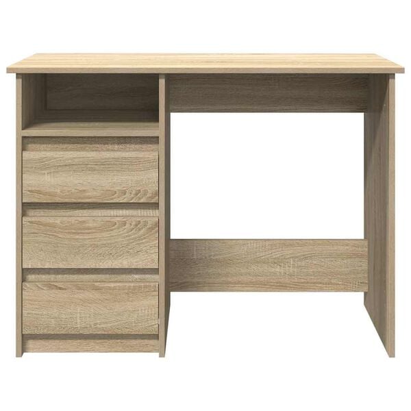 vidaXL Bureau 102x50x75 cm bewerkt hout sonoma eikenkleurig
