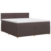 vidaXL Boxspringbed met matras Donkerbruin 140 x 190 cm Stof