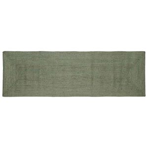 vidaXL Vloerkleden Rechthoekig Olijfgroen 80 x 250 cm Jute