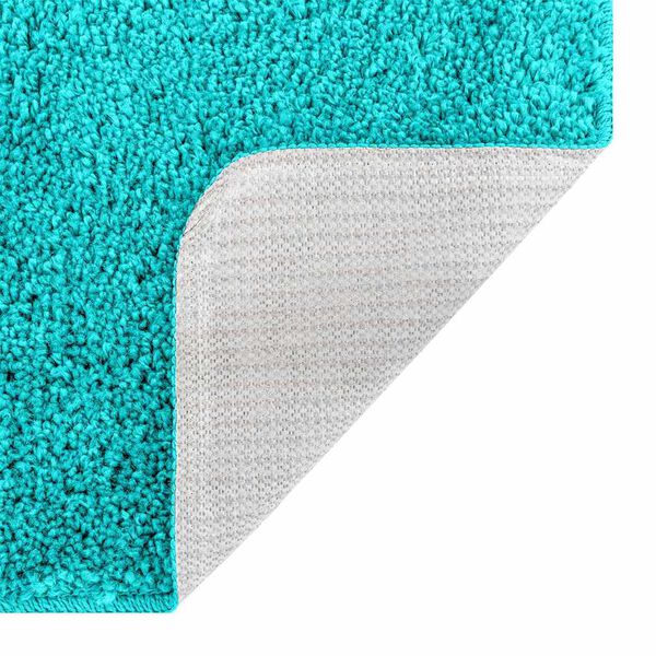 vidaXL Antislip Badmat met Toilet Cut Turquoise 50 x 50 cm PP