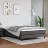 vidaXL Boxspring bed kunstleer grijs 140x190 cm