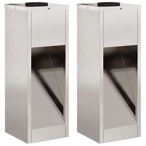 vidaXL Zonne LED Padverlichting 2 pcs Zilver Roestvrij staal