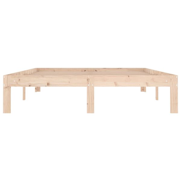 vidaXL Bedframe massief hout 135x190 cm