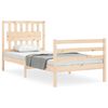 vidaXL Bedframe met hoofdbord massief hout