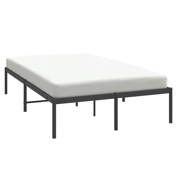 vidaXL Bedframe metaal zwart 120x200 cm