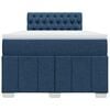 vidaXL Boxspring met matras stof blauw 120x190 cm