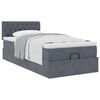 vidaXL Ottoman bed met matras 90x190cm fluweel donkergrijs