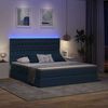 vidaXL Opbergbed met LED met matras Blauw 180 x 200 cm Polyester