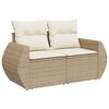 vidaXL Tuinbankenset 13 pcs Beige poly rattan