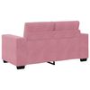 vidaXL | Loveseat | met kussen Roze Fluweel