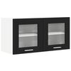 vidaXL Hangkast Zwarte Eik en Wit 80 x 31 x 40 cm Bewerkt hout