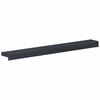 vidaXL Raamsokkel Antraciet met houten nerf 60 x 10 x 4,5 cm PVC