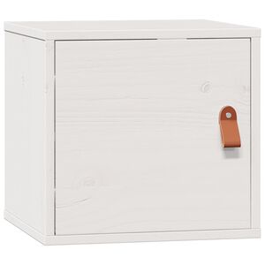 vidaXL Wandkast 31,5x30x30 cm massief grenenhout wit
