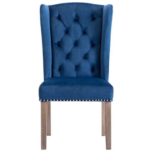 vidaXL Eetkamerstoelen 6 st fluweel blauw