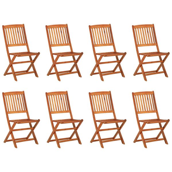 vidaXL 9-delige Tuinset 220x90x75 cm massief acaciahout