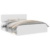 vidaXL Bedframe met hoofdeinde Wit 200 x 200 cm Massief grenenhout
