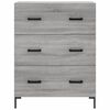 vidaXL Dressoir 69,5x34x90 cm bewerkt hout grijs sonoma eikenkleurig