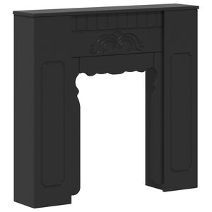 vidaXL Haardomlijsting Zwart 93 x 20 x 89 cm Bewerkt hout