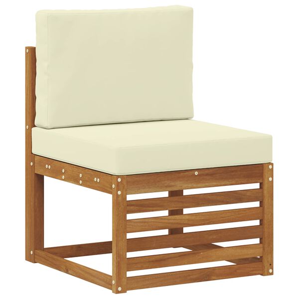 vidaXL Sofa-Sets 3 pcs Natuurlijk en Cr&egrave;me Massief Acaciahout