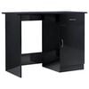 vidaXL Bureau 100x50x76 cm bewerkt hout hoogglans zwart