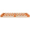 vidaXL Bedframe pallet massief grenenhout bruin 140x200 cm