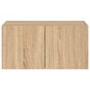 vidaXL Tv-wandmeubel met LED-verlichting 60x35x31 cm sonoma eikenkleur