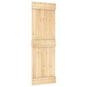 vidaXL Schuifdeur NARVIK Naturel en Zwart 70 x 210 cm (152,5 cm)