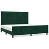 vidaXL Bedframe zonder matras 160x200 cm fluweel donkergroen