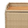 vidaXL Opbergbankje 100x50x52 cm poly rattan acaciahout gemengd beige