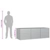 vidaXL Plantenbak verhoogd 240x80x77 cm gegalvaniseerd staal zilver