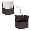 vidaXL Tuin Sofa Set met kussen 8 pcs Bruin en Cr&egrave;me poly rattan