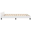 vidaXL Bedframe met hoofdbord kunstleer wit 140x200 cm