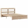 vidaXL Bedframe met hoofdbord massief grenenhout 140x190 cm