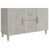 vidaXL Dressoir 100x36x60 cm bewerkt hout betongrijs