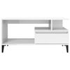 vidaXL Salontafel 90x49x45 cm bewerkt hout hoogglans wit