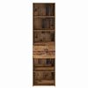 vidaXL Highboard met lade Oud Hout 50 x 42,5 x 185 cm Bewerkt hout