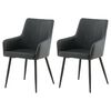 Venture Home Eetkamerstoelen 2 st Comfort lederlook zwart