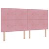 vidaXL Boxspringbed met matras Roze 200 x 200 cm Polyester