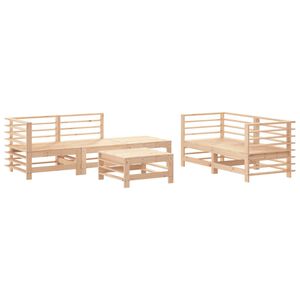 vidaXL 6-delige Loungeset massief grenenhout