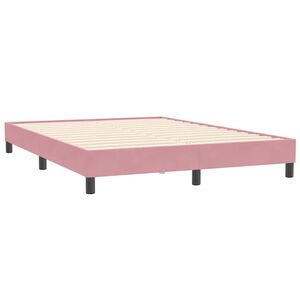 vidaXL Bedframe zonder matras 160x210 cm fluweel roze