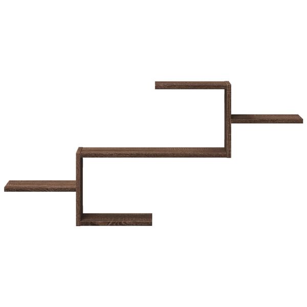 vidaXL Wandschap 104x15x49 cm bewerkt hout bruin eikenkleurig