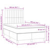 vidaXL Boxspring met matras en LED fluweel donkergrijs 120x190 cm