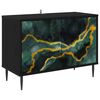 vidaXL Tv-meubel WIJHE 69 x 33 x 50,5 cm Zwart eiken Bewerkt hout