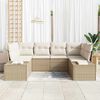 vidaXL Tuin Sofa Set met kussen 6 pcs Beige poly rattan