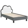 vidaXL Bedframe voor kinderen met hoofdbord Lichtgrijs 80 x 160 cm PU