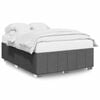 vidaXL Bedframe zonder matras stof donkergrijs 140x190 cm